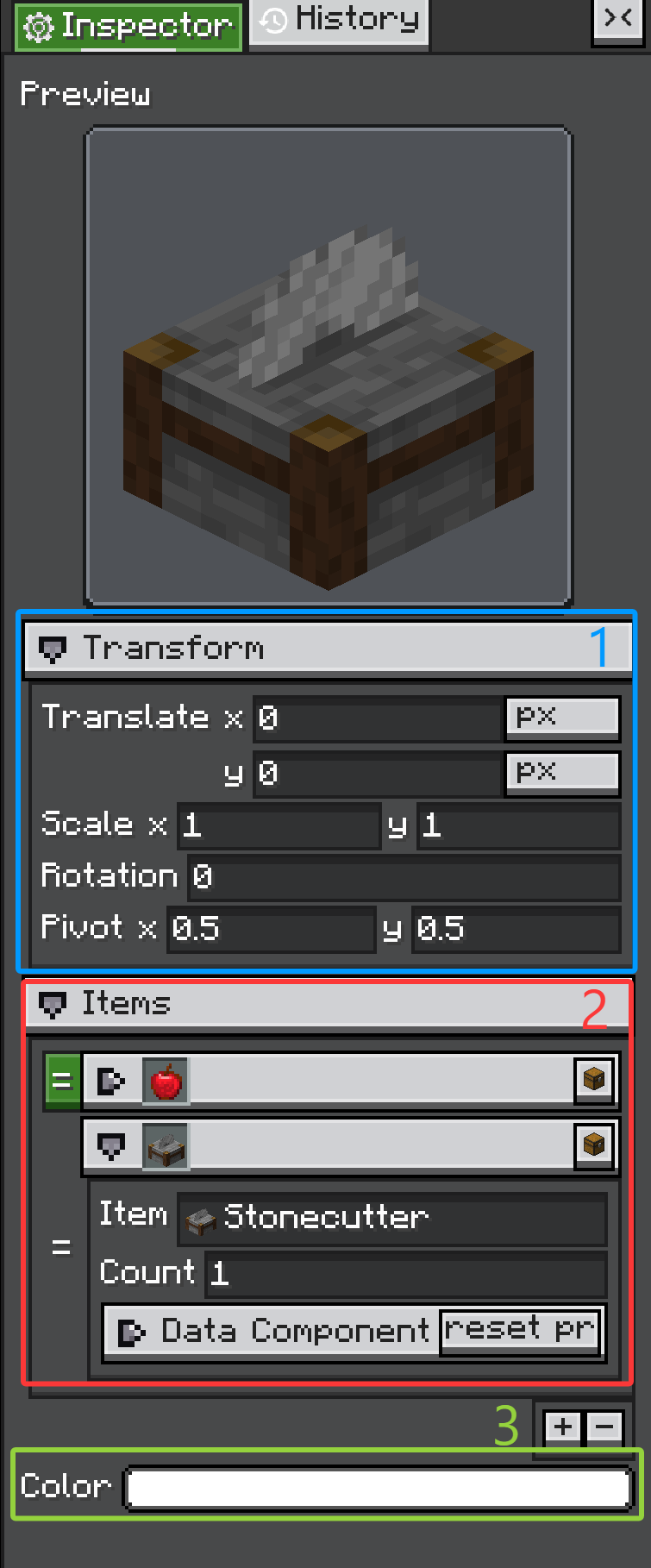 Configurator UI structure
