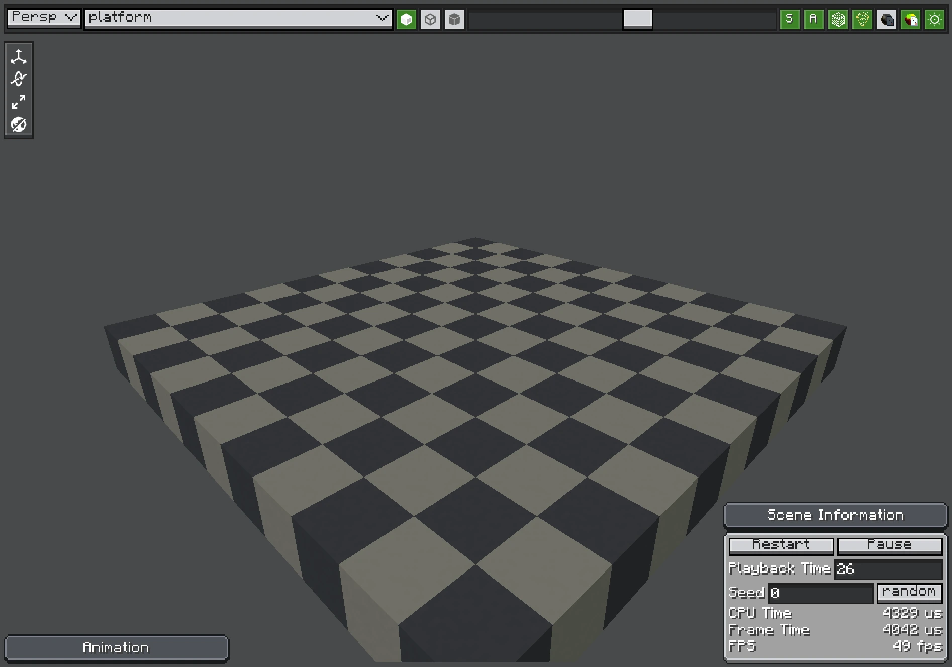 The corresponding instanced result