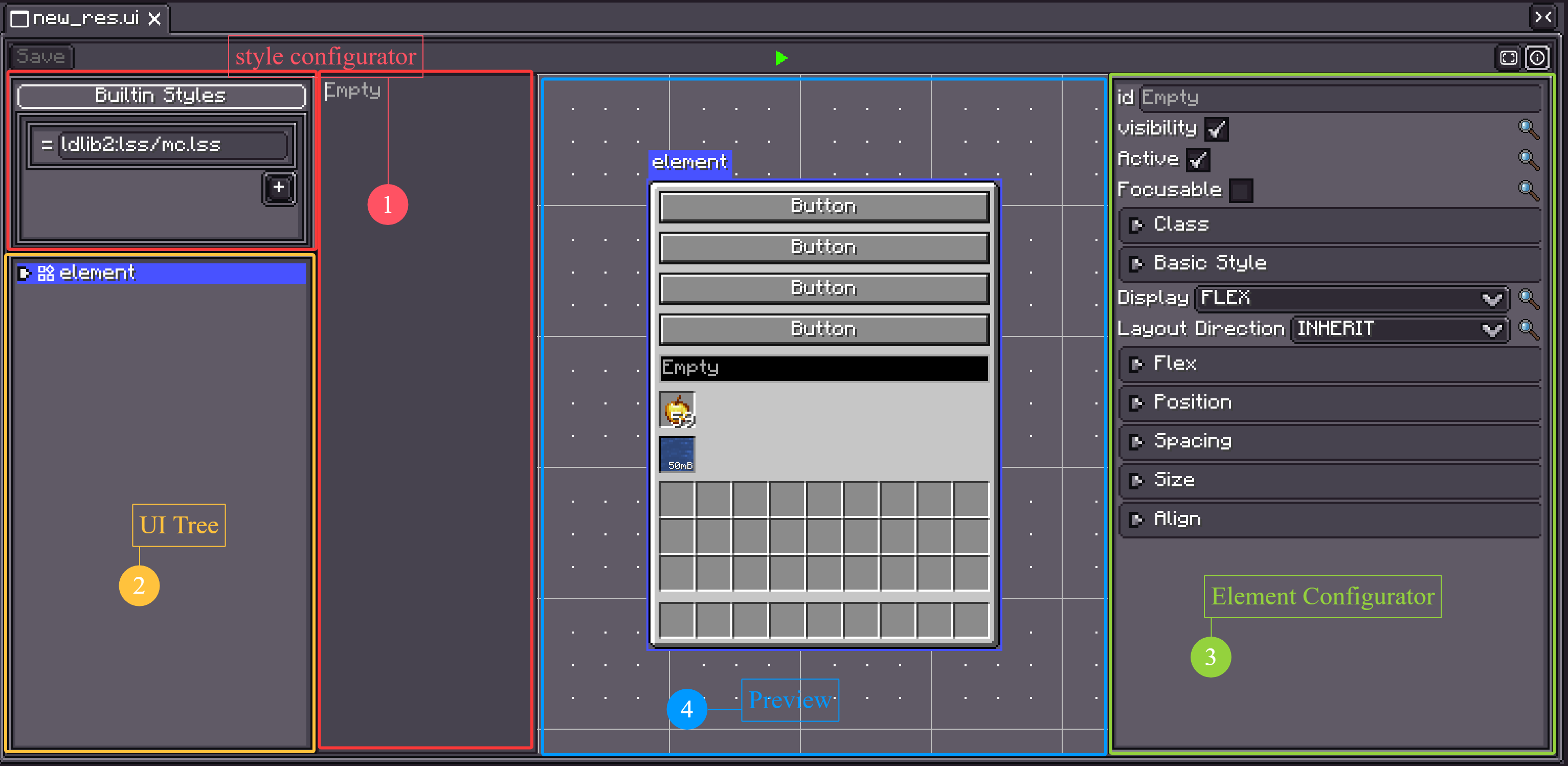 Editor appearance