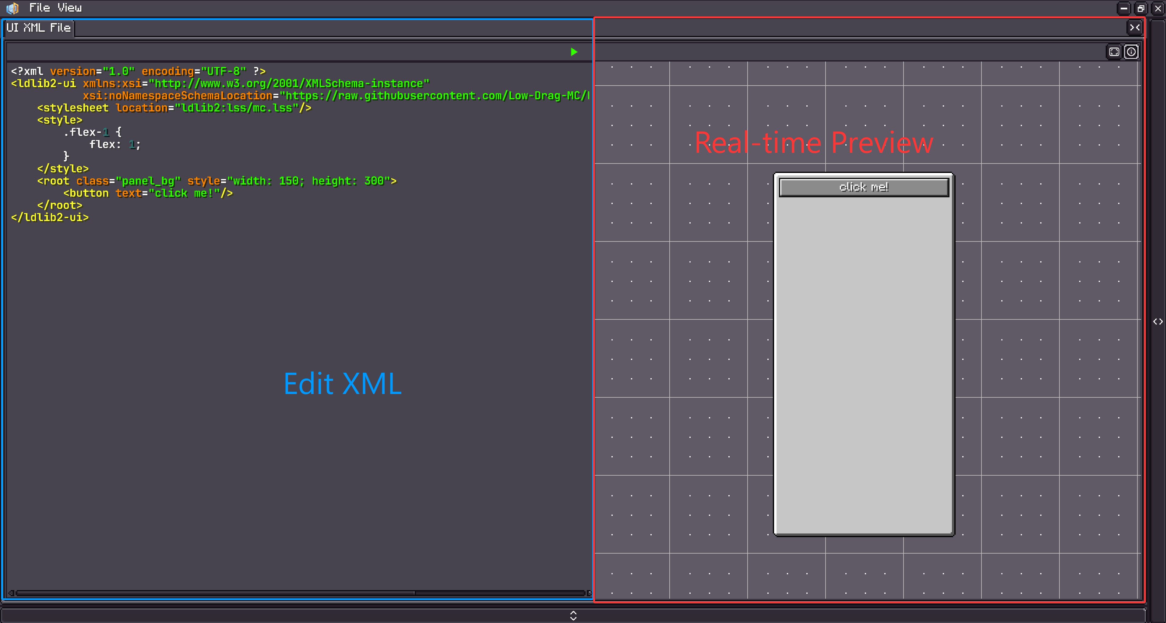 Editor appearance