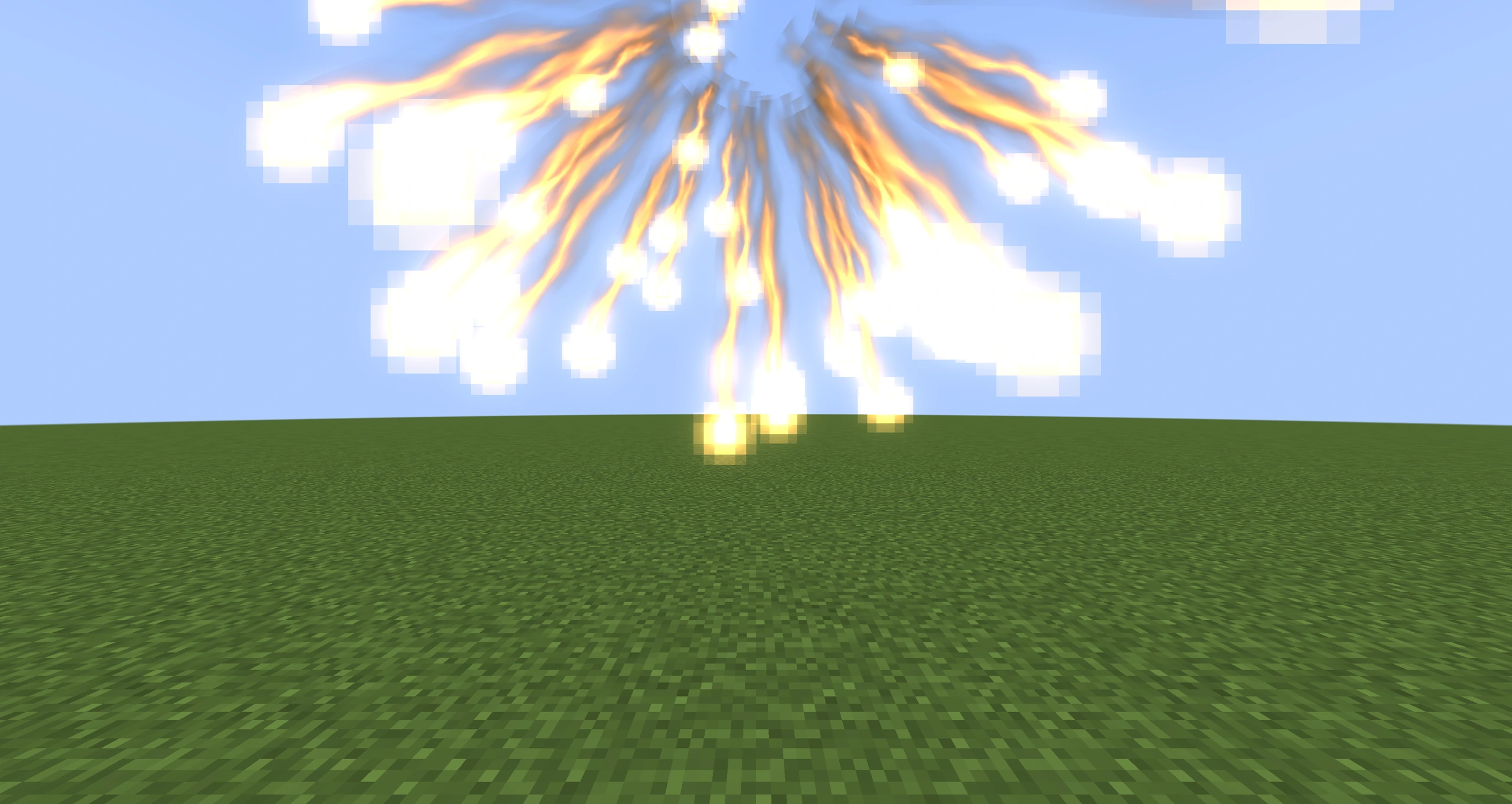 A multi-stage firework effect created with Photon