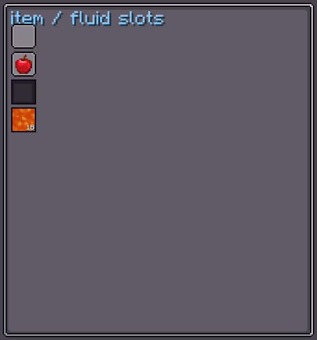 Empty and lava-filled FluidSlot examples