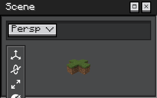 A Scene editor hosted inside a ModularUIWindow