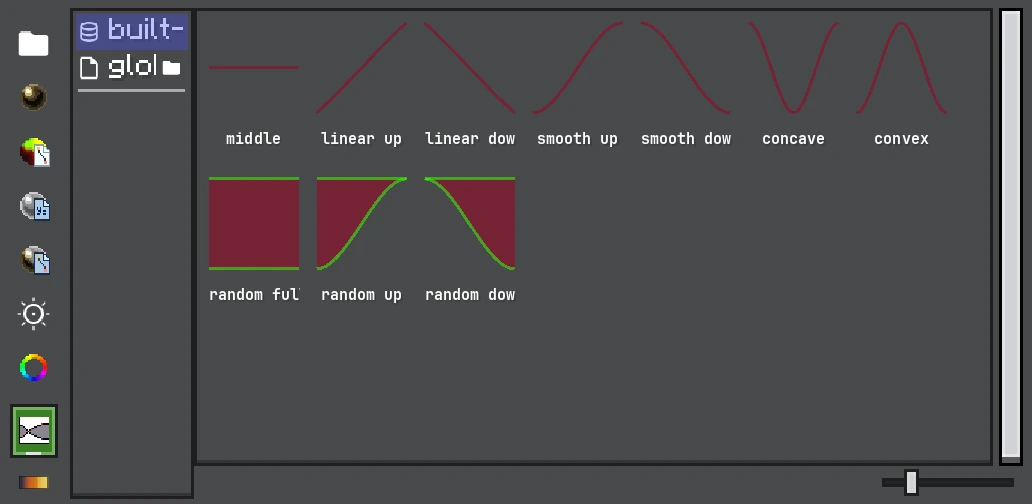 Curve resources in the Photon resource browser