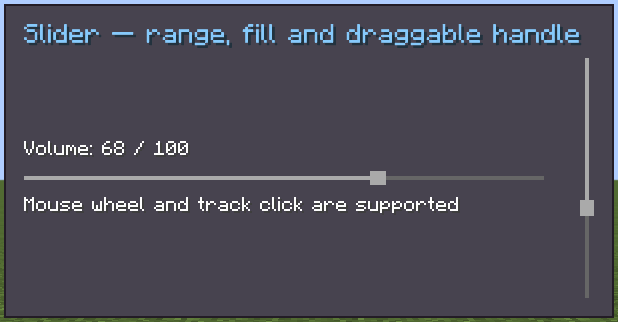 Horizontal and vertical Slider components in a real LDLib2 UI