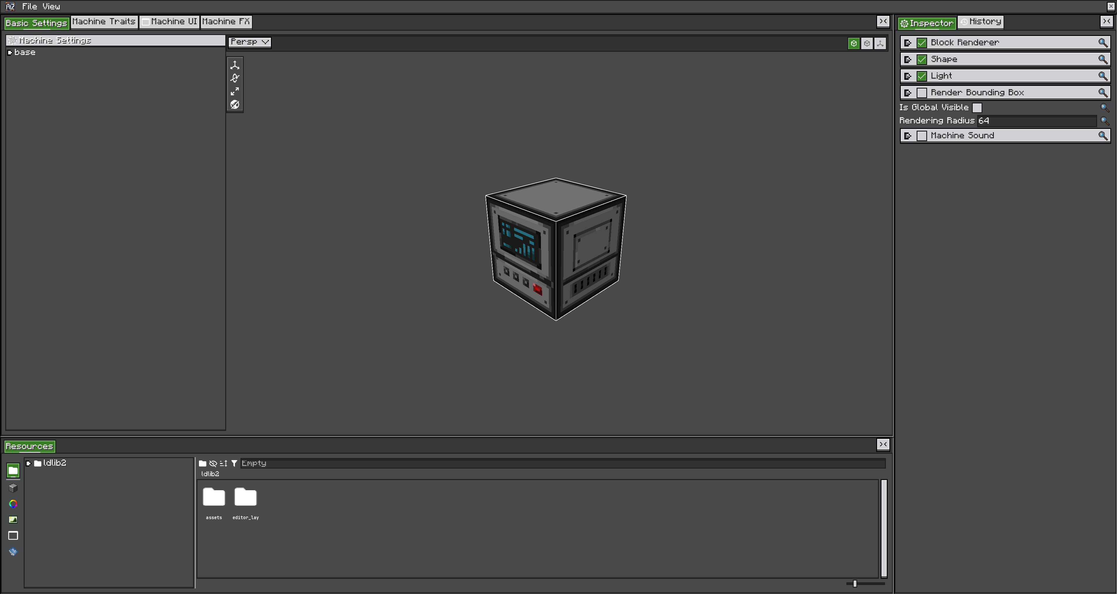Machine state editor showing states that event scripts may select