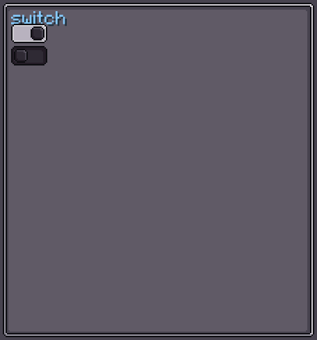 Switch showing enabled-on and disabled-off states
