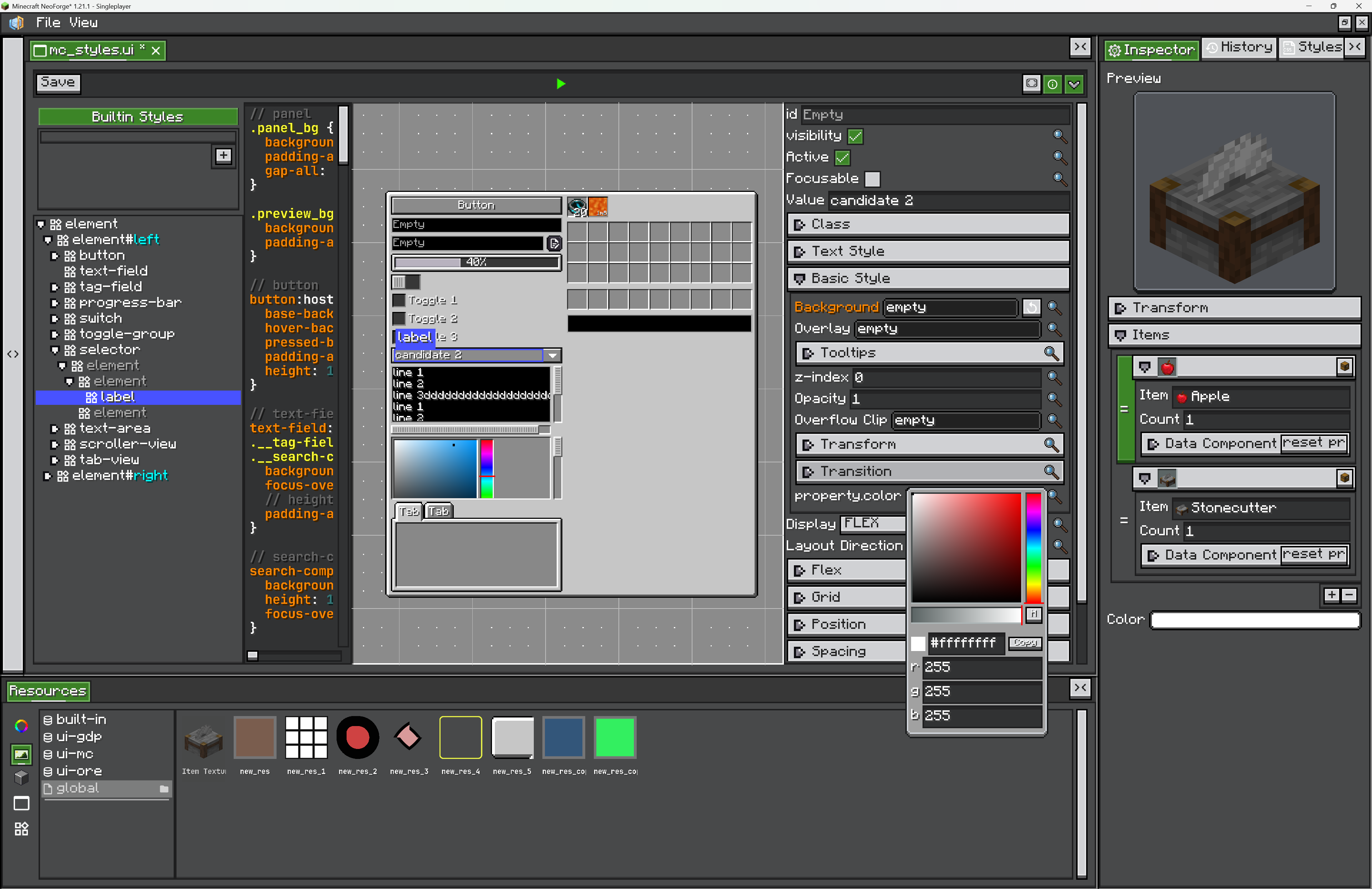 UI Editor